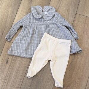 Angel Dear Gray Checkered Baby Outfit